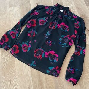 J.Crew Smocked Neck Blouse